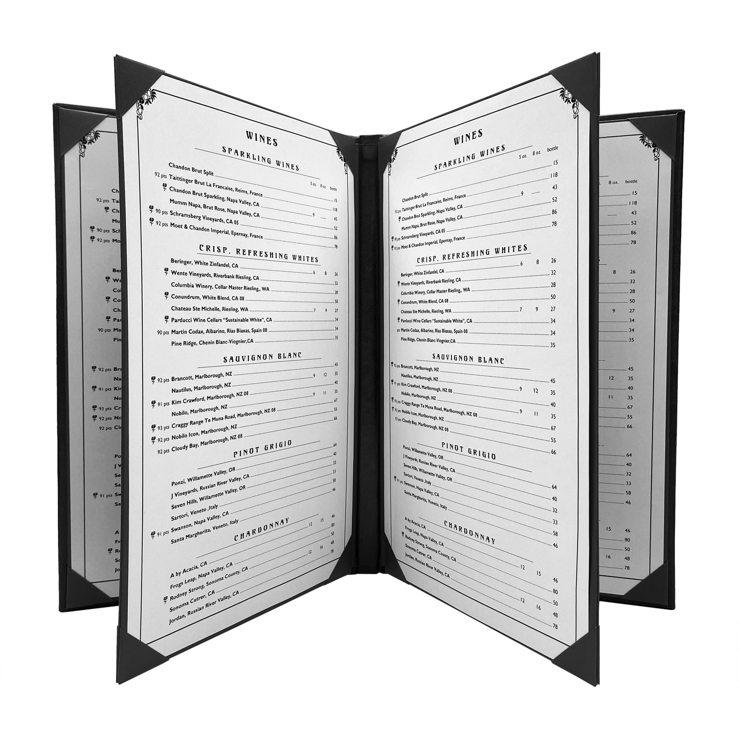 Columbia Casebound Menu Cover, 6 View