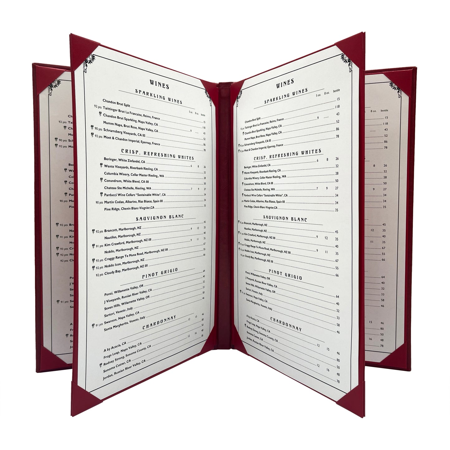 Columbia Casebound Menu Cover, 6 View