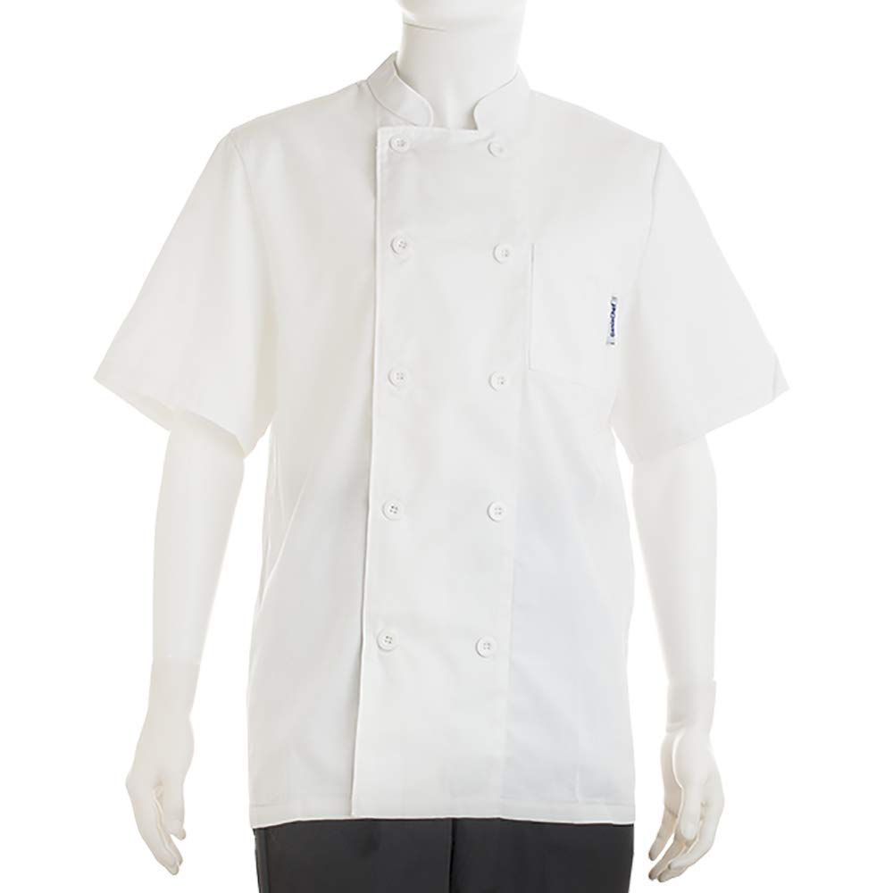 GenieChef Short Sleeve Classic Chef Coat