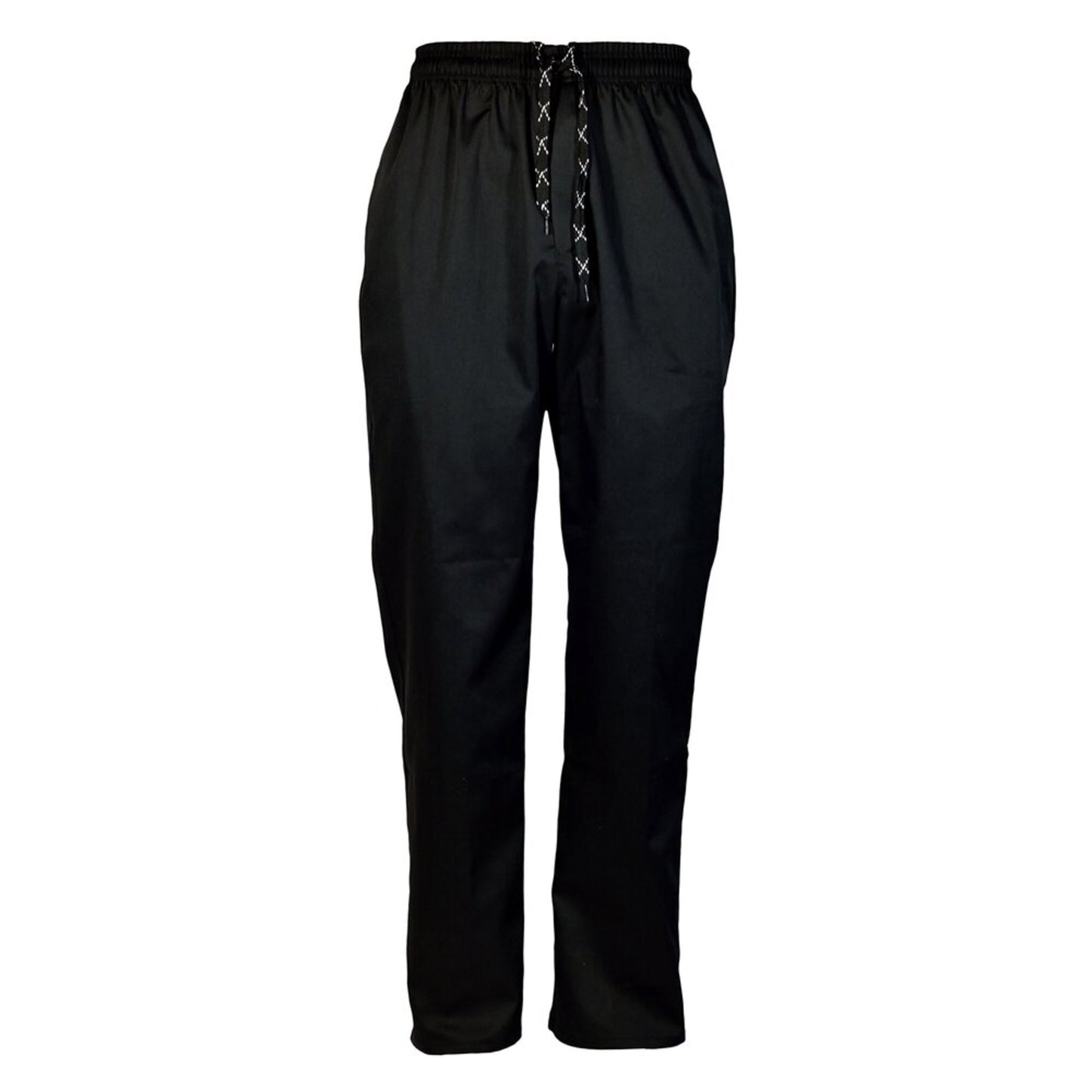 GenieChef Black Classic Lightweight Chef Pants - Unisex-Adults, One Size