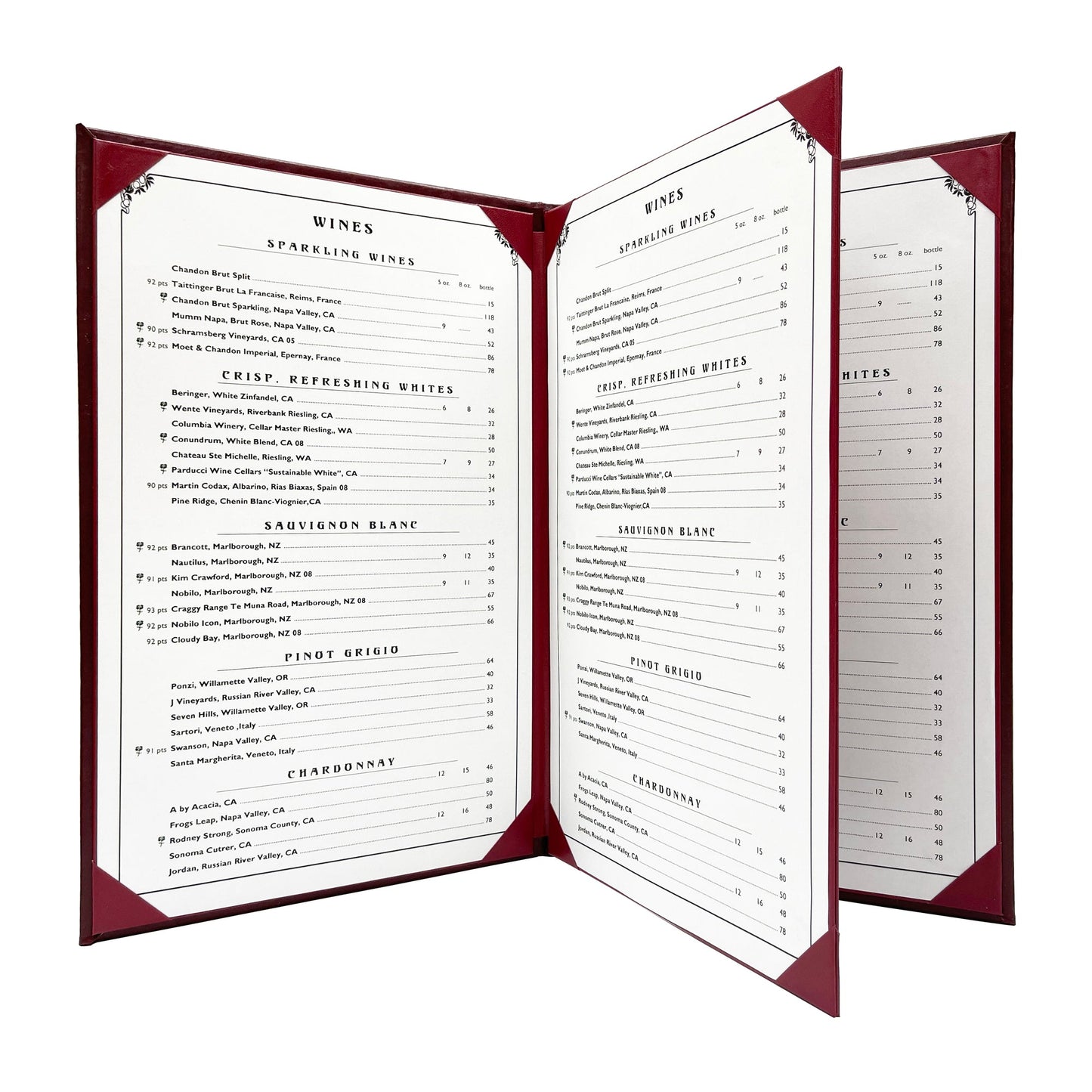 Columbia Casebound Menu Cover 4 View - Columbia