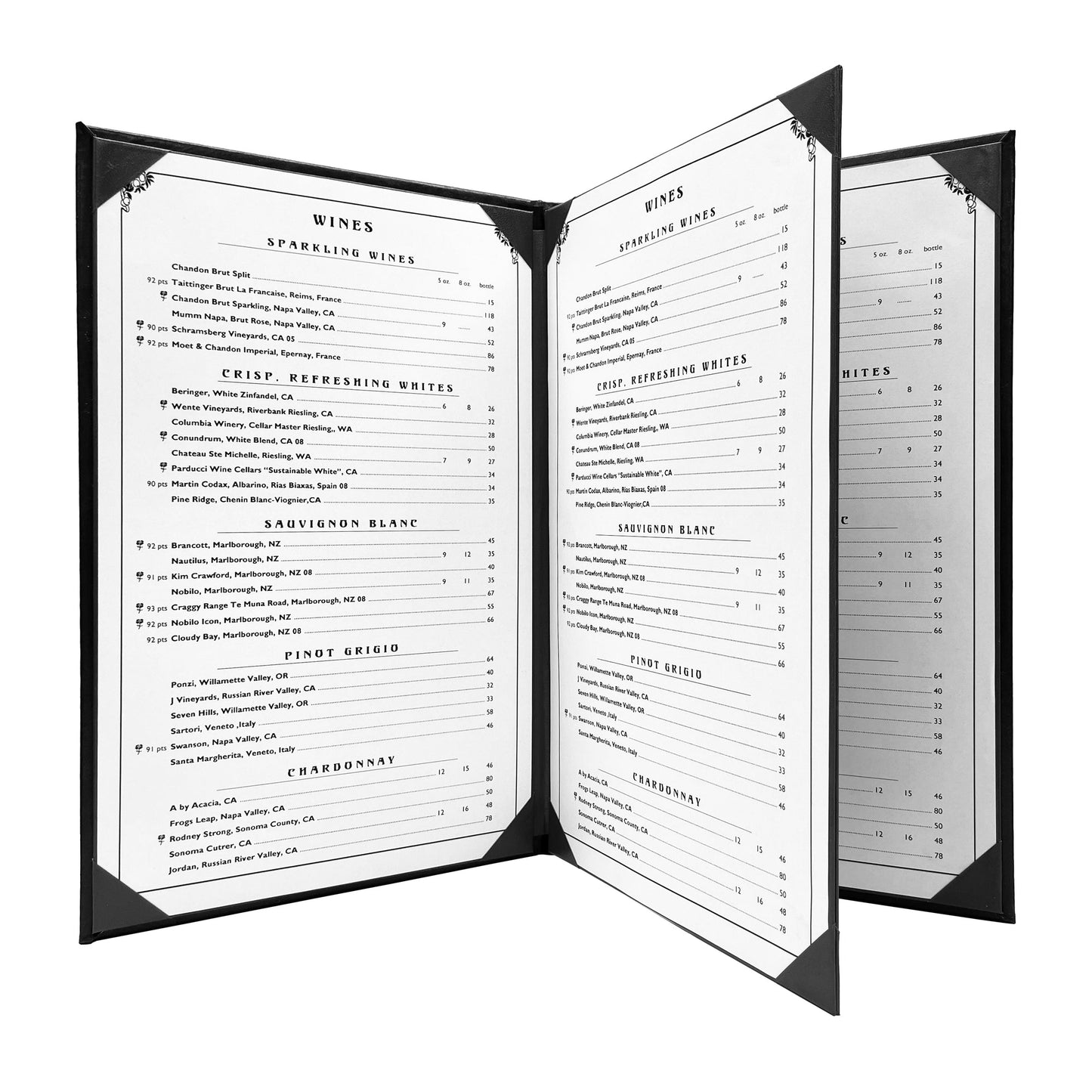 Columbia Casebound Menu Cover 4 View - Columbia