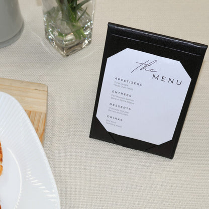 Executive - 1 View Menu Cover - Table Tent Style