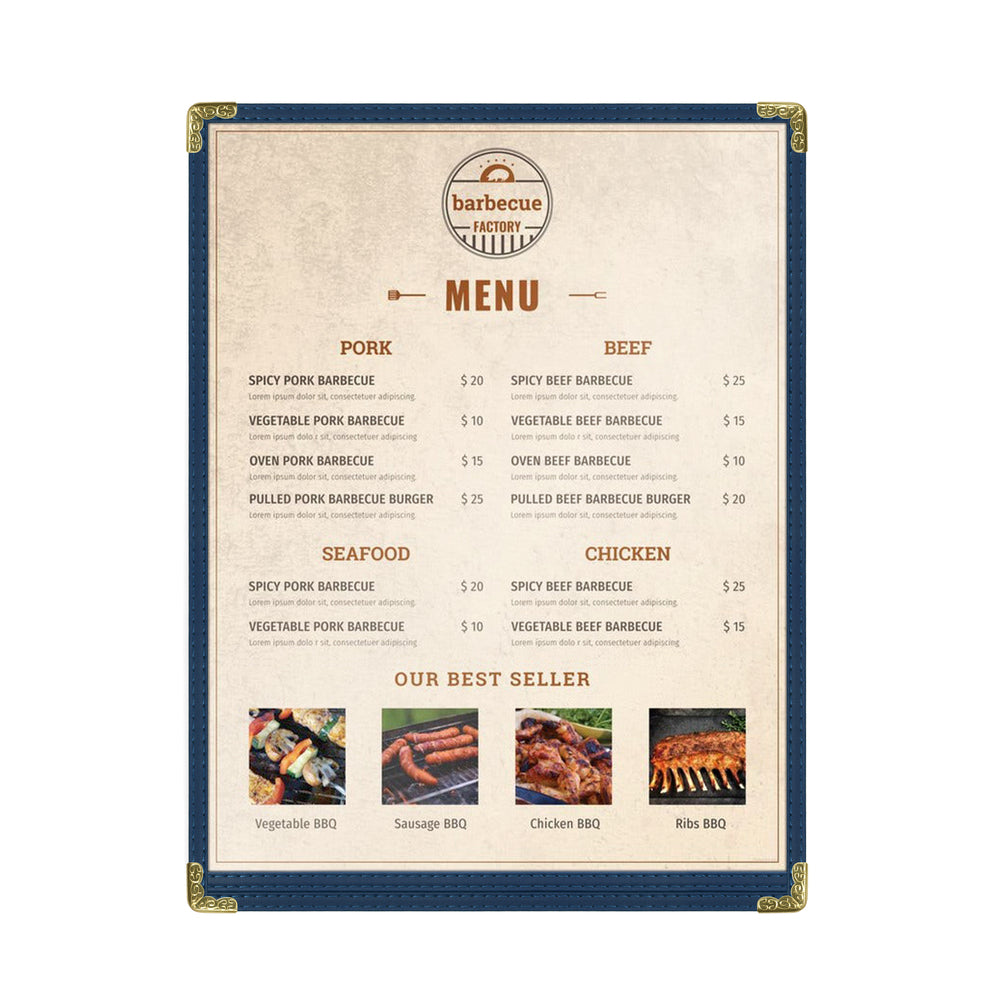 Café Style Menu Cover, 2 View