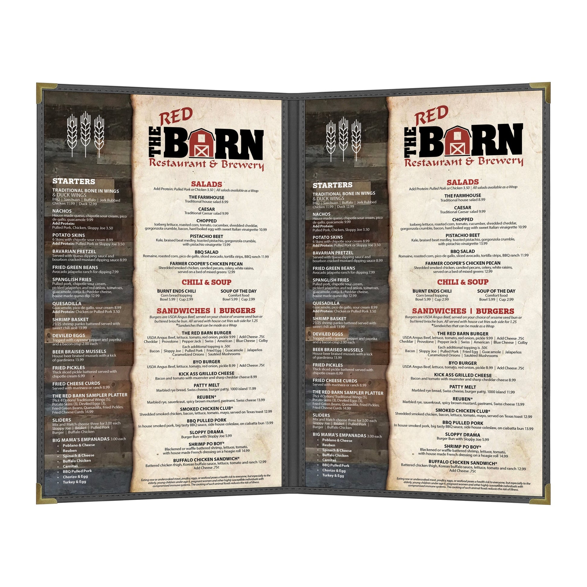 Pajco Menu Cover, Double Pocket (2 View), 8.5" x 14", BlackElegant cover on a fine dining restaurant table