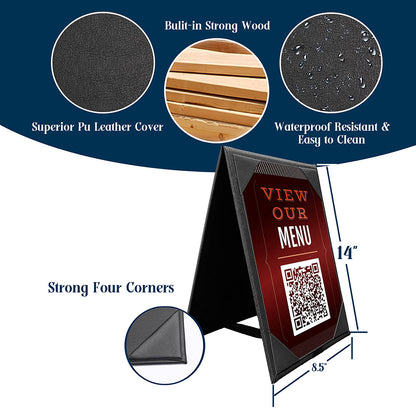 Executive - 1 View Menu Cover - Table Tent Style