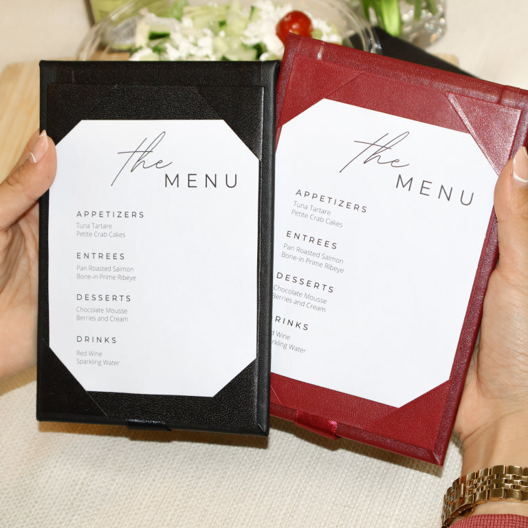 Executive - 1 View Menu Cover - Table Tent Style