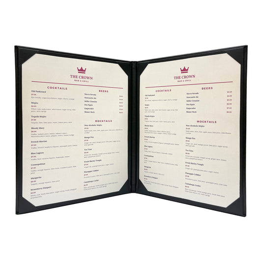 Columbia Casebound Menu Cover, 2 View