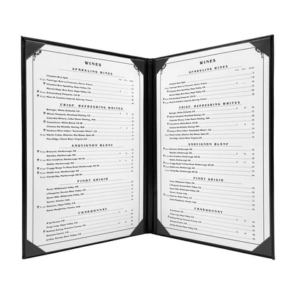 Columbia Casebound Menu Cover, 2 View