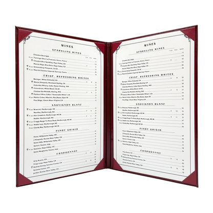 Columbia Casebound Menu Cover, 2 View