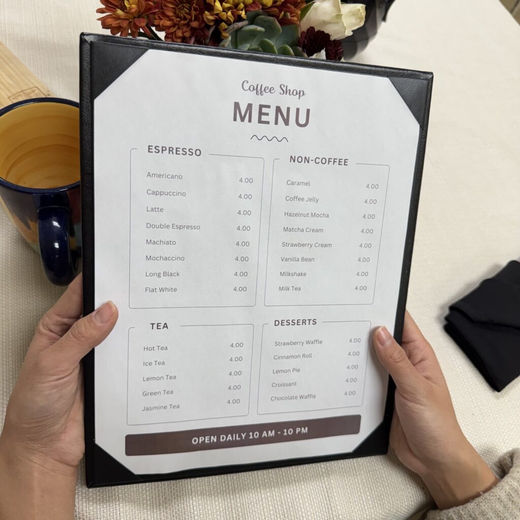 Executive - 1 View Menu Cover