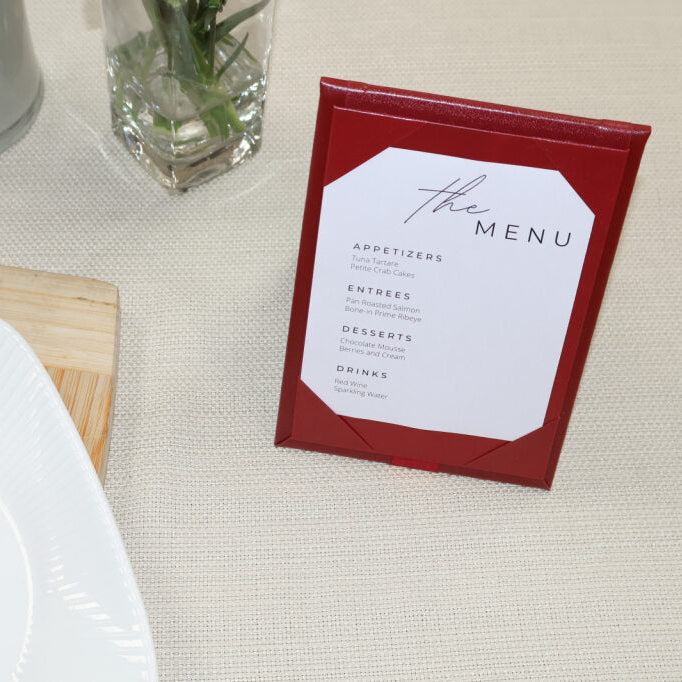 Executive - 1 View Menu Cover - Table Tent Style