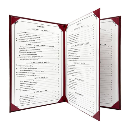 Columbia Casebound Menu Cover 4 View - Columbia