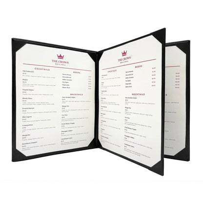 Columbia Casebound Menu Cover 4 View - Black / 8.5’’ x 11’’ / 5 - Columbia