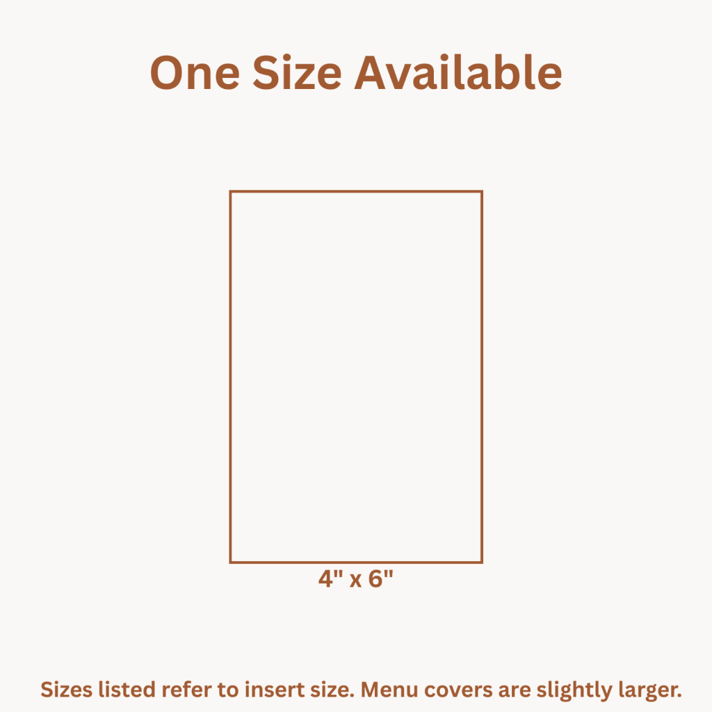 Executive - 1 View Menu Cover - Table Tent Style